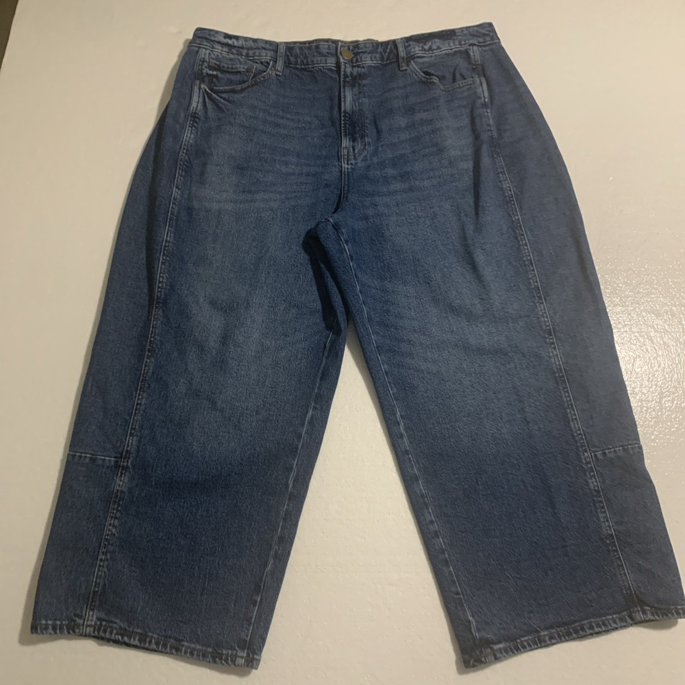 New Ana A New Approach Highest Rise Barrel  Blue Jeans Size 20W Pants
